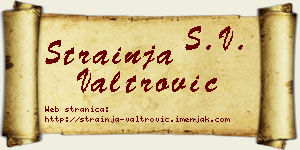 Strainja Valtrović vizit kartica